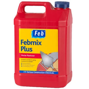 Feb Febmix Plus Mortar Plasticiser Red, 25L